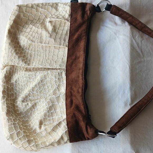 Lisa Lill Cream Brown Hobo Shoulder Bag - Picture 1 of 7